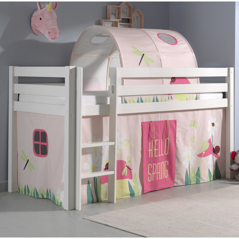 Zoomie Kids Ethridge European Single Mid Sleeper Bed With Textile Set